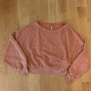 Free People cropped crew neck sweater